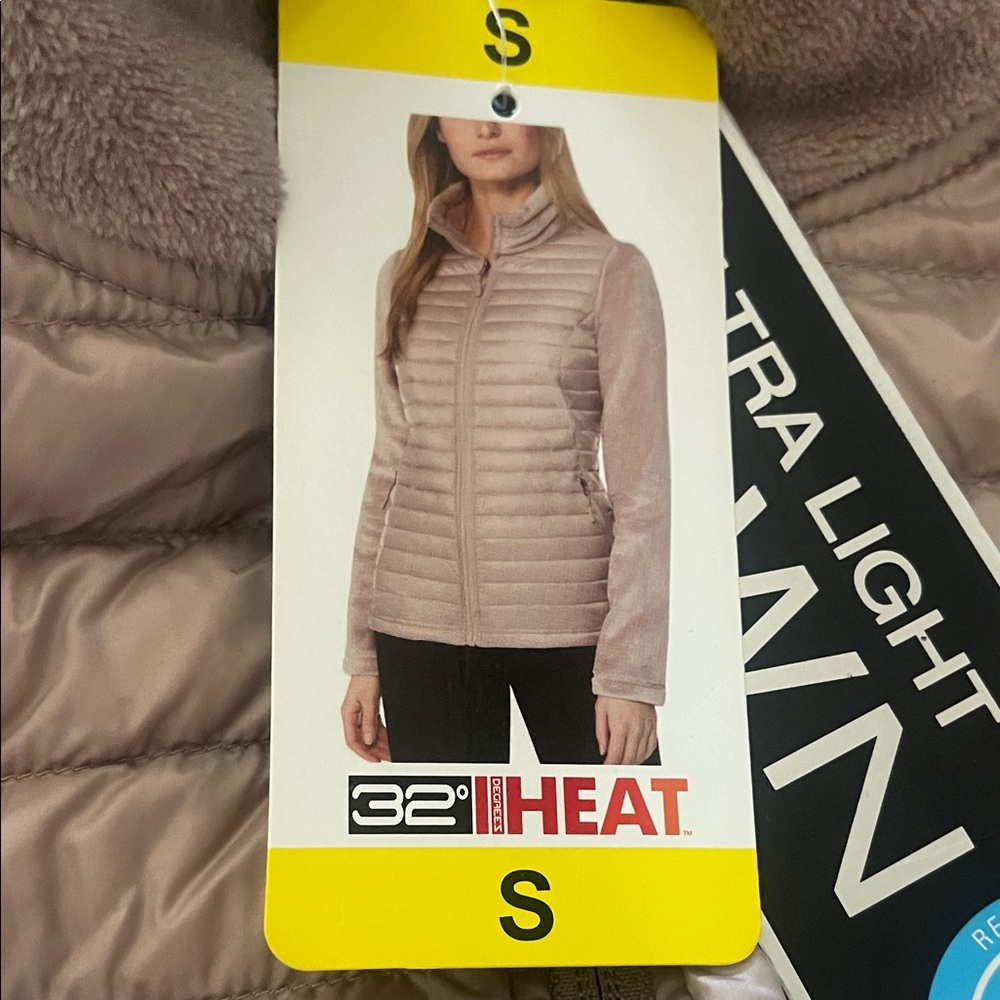 32 Degrees Women's Light Pink blush Puffer Jacket